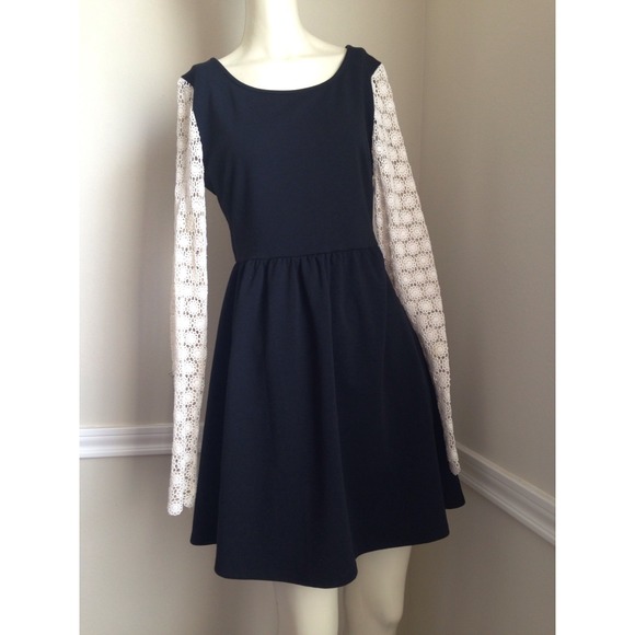 NWT! Black Skater Dress with Crotched Arms by Alythea, Size: Medium #20 - Picture 1 of 5